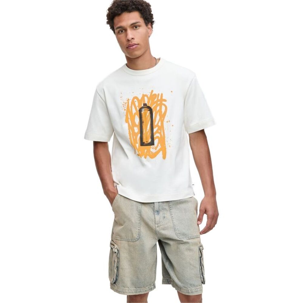 Mode Of One Mens Spray Relaxed-Fit Graphic T-Shirt, NWT